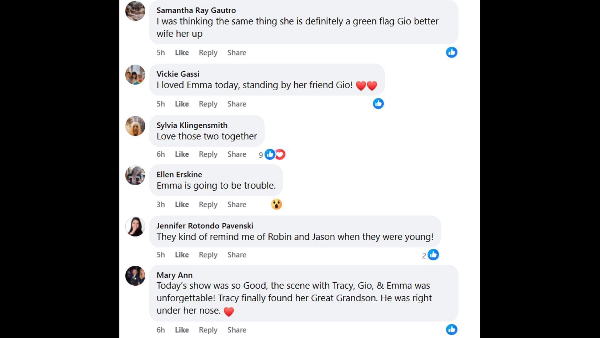 Fans voice their opinions about Gio and Emma (Image via Facebook/General Hospital Fans - Official)